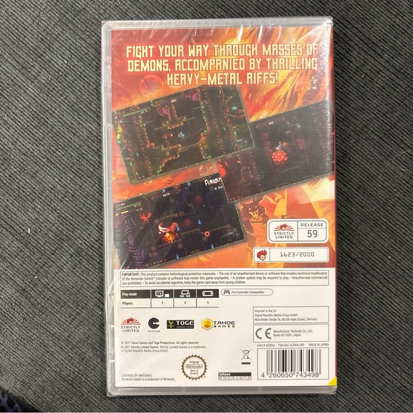 Nintendo Rising Hell Video Game - Red and Orange - Picture 2 of 2